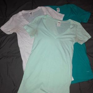 Victoria’s Secret PINK v-neck T-shirts